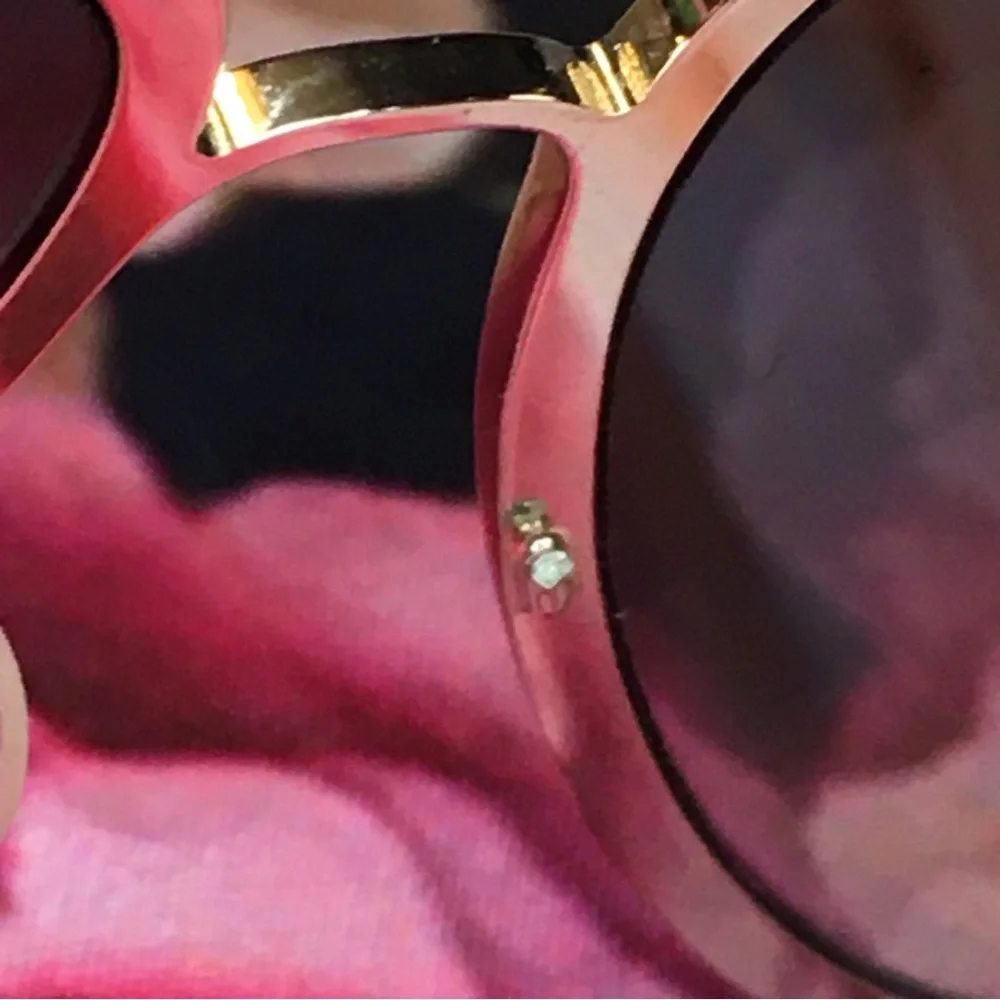 Chloe sunglasses metal red & silver rim FLAWED AS IS from rtr with case